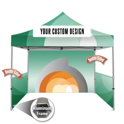 TENT 10' X10' ALUMINUM | CANOPY | DOUBLE-SIDED WALL GRAPHIC PACKAGE