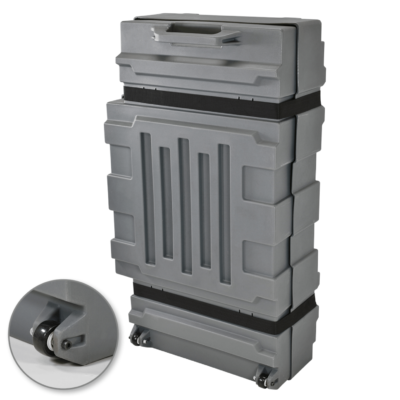 TRADE SHOW CASE WITH WHEELS