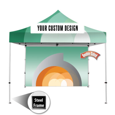 TENT 10' X10' STEEL | CANOPY | DOUBLE-SIDED WALL GRAPHIC PACKAGE