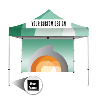 TENT 10' X10' STEEL | CANOPY | SINGLE-SIDED WALL GRAPHIC PACKAGE
