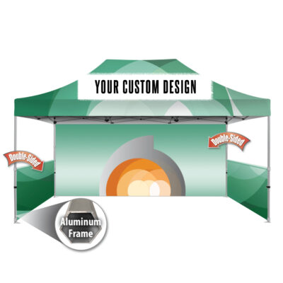 TENT 15'X 10' ALUMINUM | CANOPY | DOUBLE-SIDED WALL GRAPHIC PACKAGE